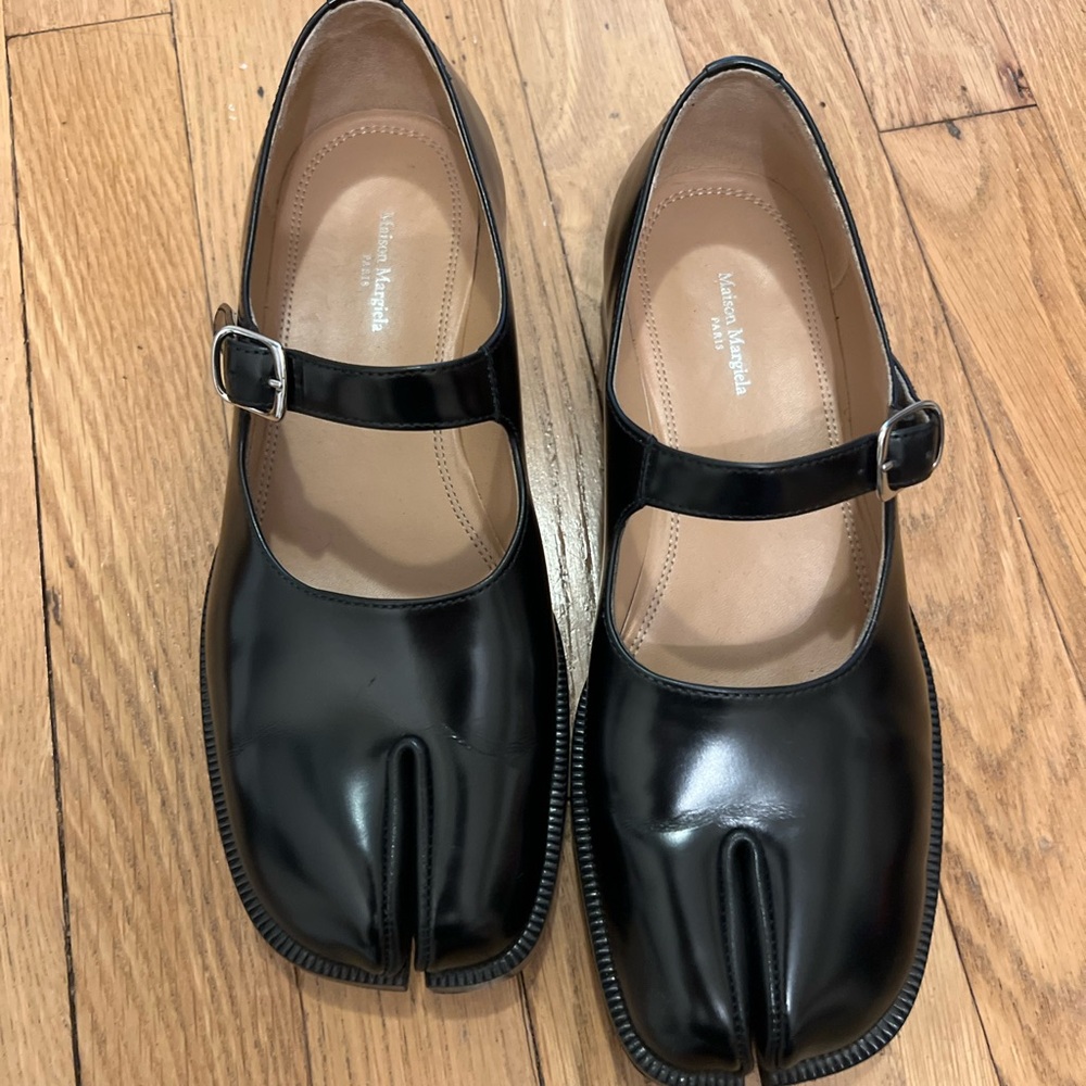Maison Margiela Black Tabi Mary Jane Shoes